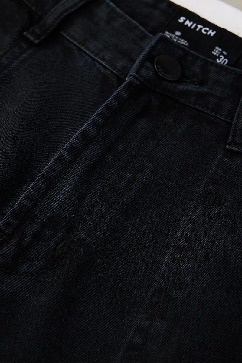 SNITCH  Black Baggy Cargo Pants for Men | Best Price UAE